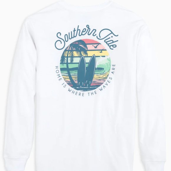 Southern Tide Tops Nwt Southern Tide Beach Graphic Long Sleeve Tee